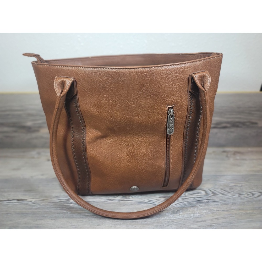 Justin Boots Leather Yoke tote w/ concealed carry pocket fair shape